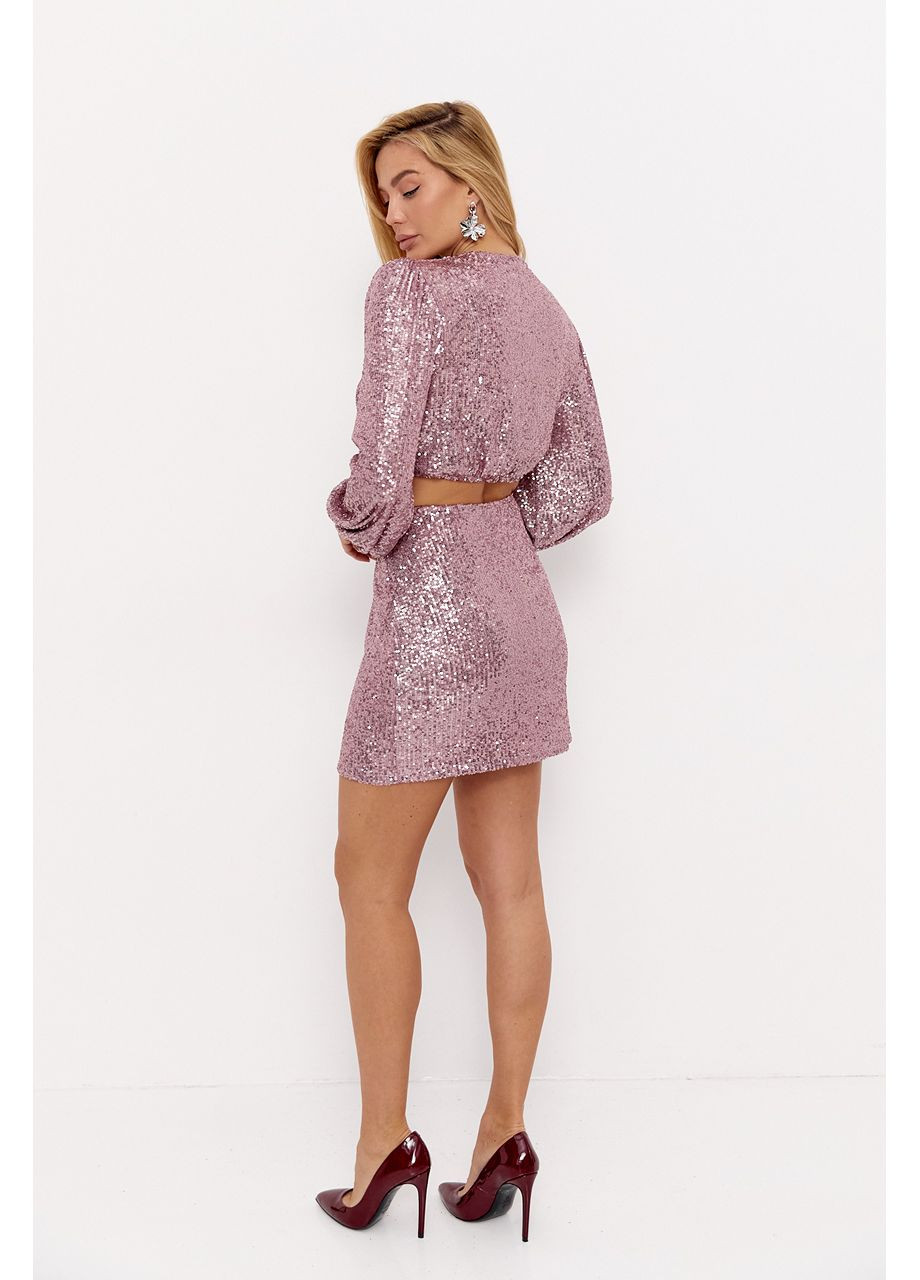 Юбочный костюм-двойка с пайетками Lurex (369327186)