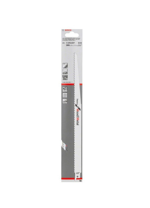 Пильное полотно BIM (S1411DF, 250 мм) шабельное для ножовки (22053) Bosch (290253158)