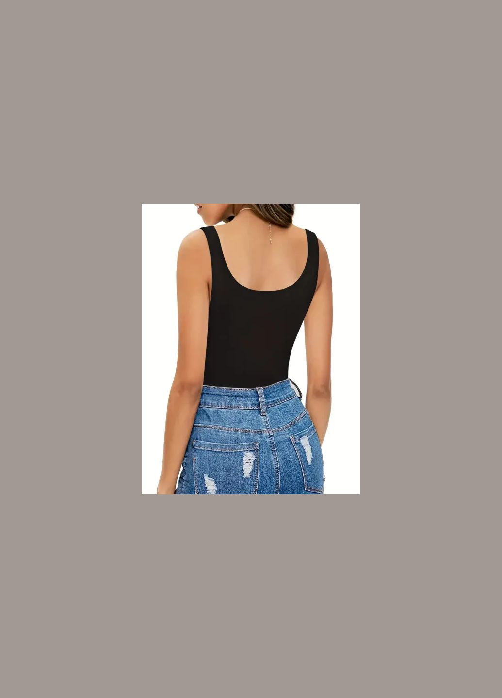 Боди майка базовое квадратный вырез 306 No Brand (350886055)