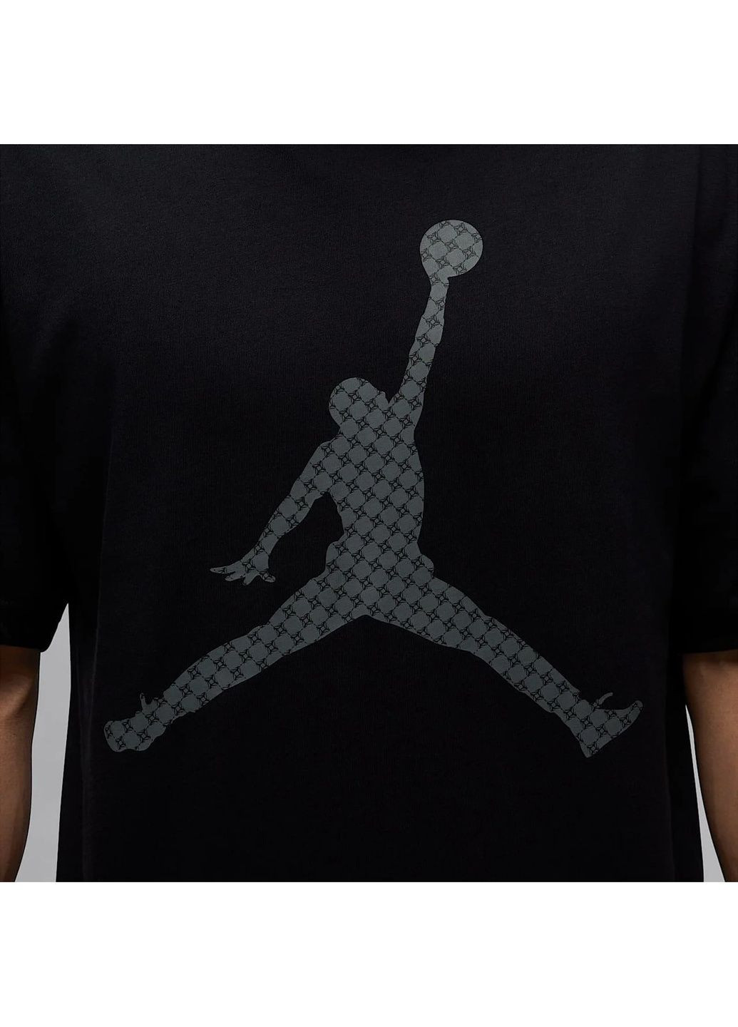 Черная мужская футболка brk mg fill ss crew black Air Jordan