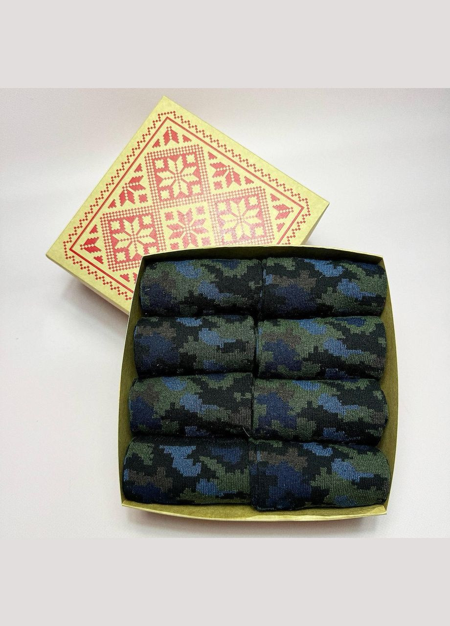 Комбіновані бокс чоловічих шкарпеток 40-45 р на 8 пар у подарунковій коробці Vakko (307053823)