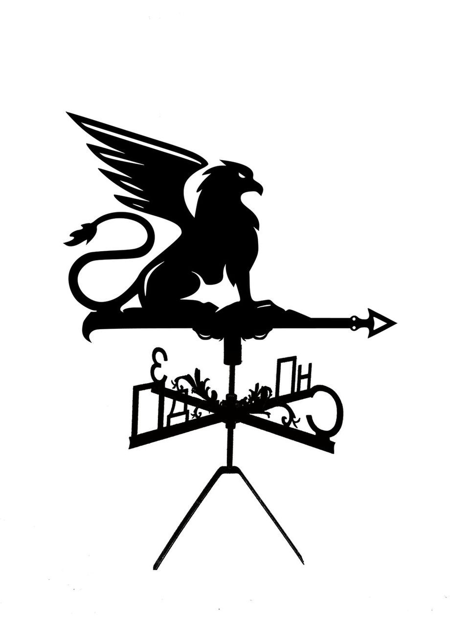 Флюгер Грифон, флюгер на дах з металу 2 мм. No Brand (368896420)