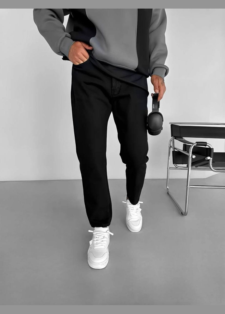 Черные демисезонные зауженные новая коллекция мом джинс 2025 года 671 Vital-Textile