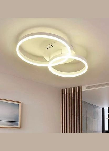 Люстра світлодіодна стельова LED світильник для квартири на стелю лед з пультом 26423 Білий 10х40х62 см. Sunnysky (371992915)