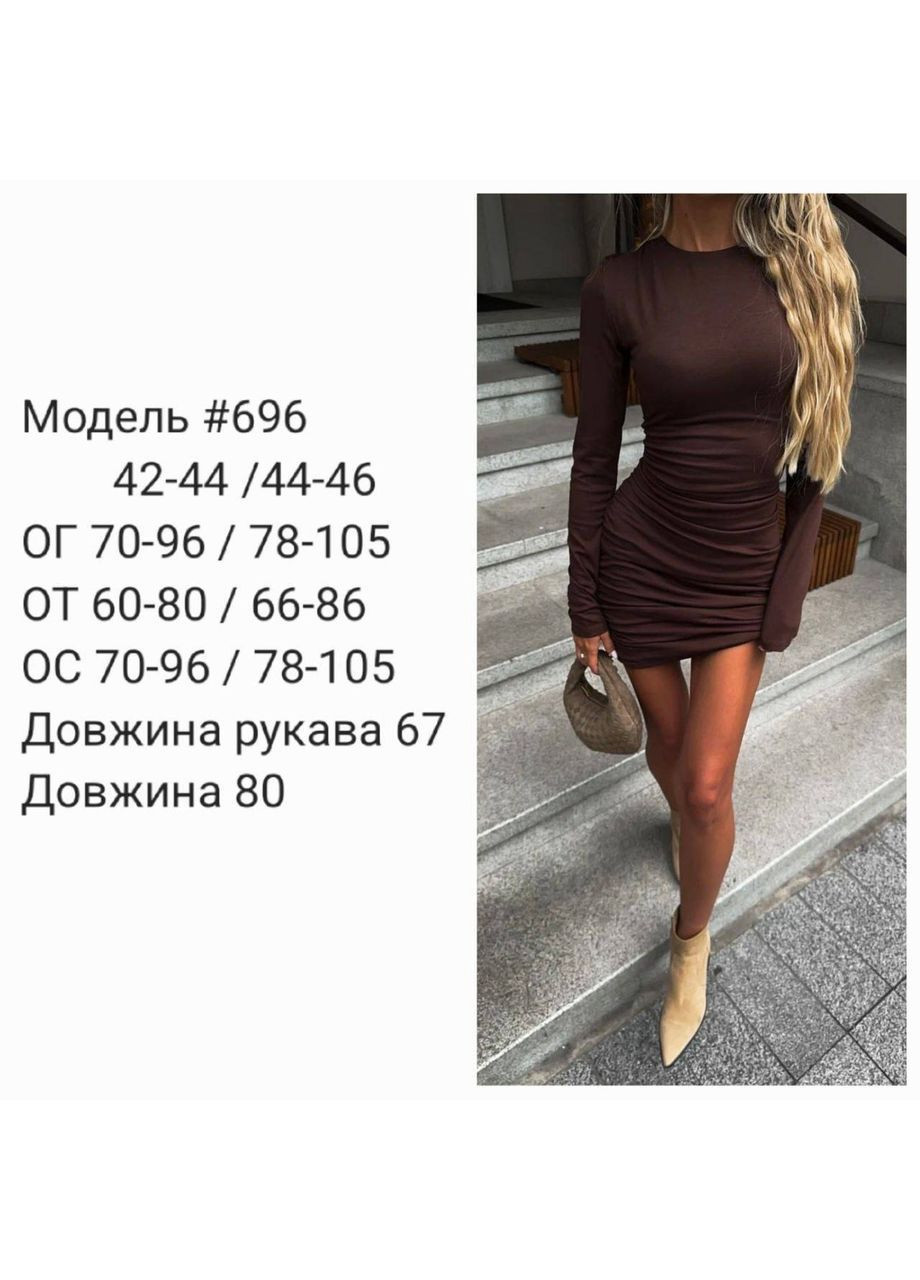 Чорна кежуал жіноча сукня з драпіруванням No Brand однотонна
