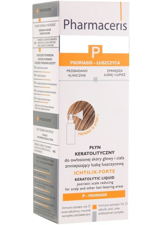 Кератолічна рідина для шкіри голови і тіла, для лікування псоріазу P Puri-Ichtilium 125ml (328845-57895) Pharmaceris (368626807)