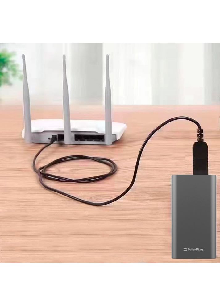 Кабель для роутера 9V (USB-DC 5.5х2.5mm) 1м Black (CW-CBUD066-BK) Colorway (323132273)