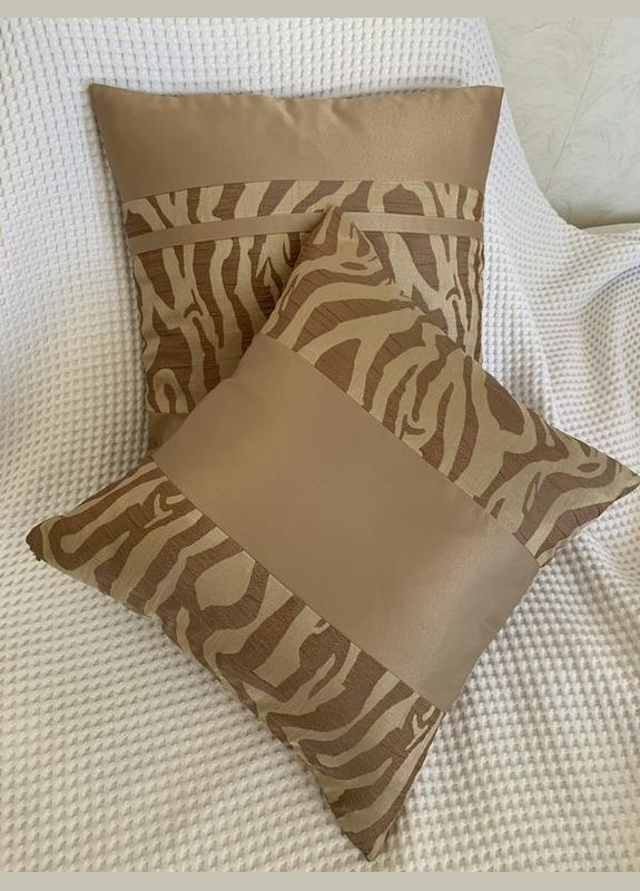 Декоративні подушки Набір для крісла, ліжка, дивану світло-коричневий, бежевий 2 шт. 45*45 см Hanna (322237763)