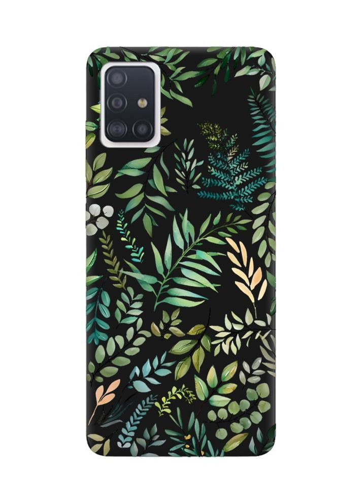 Матовий чорний чохол на Samsung Galaxy A51:: Рослинний фон (принт 377) Creative (360705420)