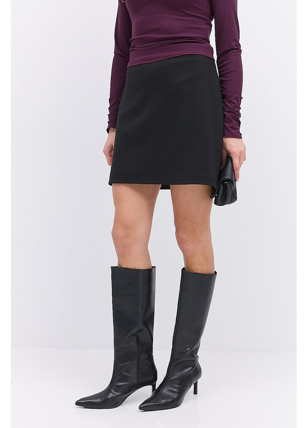 Кашемірова спідниця міні темно-сірого кольору Arjen (364967482)