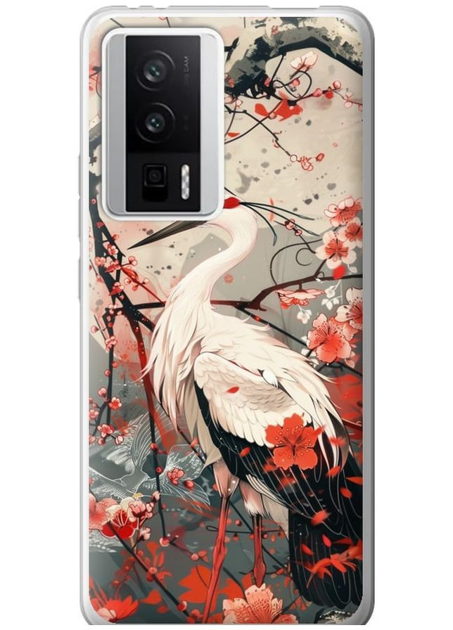 Силиконовый чехол 'Аист в цвету сакуры' для Endorphone Xiaomi Redmi K60 (291421641)