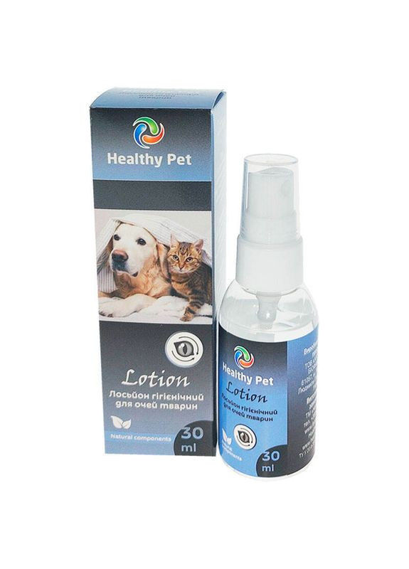 Лосьон гигиенический для глаз животных 30 мл 309219 Healthy Pet (266423320)
