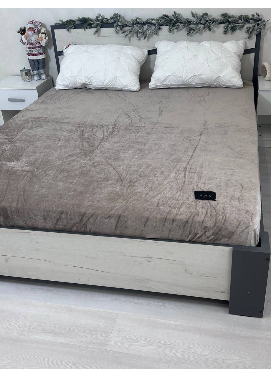 Велюровая простыня на резинке 180*200см Vishnya (372113116)