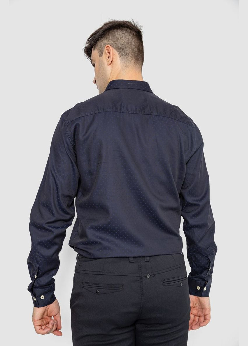 Сорочка чоловіча котонова повсякденна, колір темно-синій, Ager (315318087)