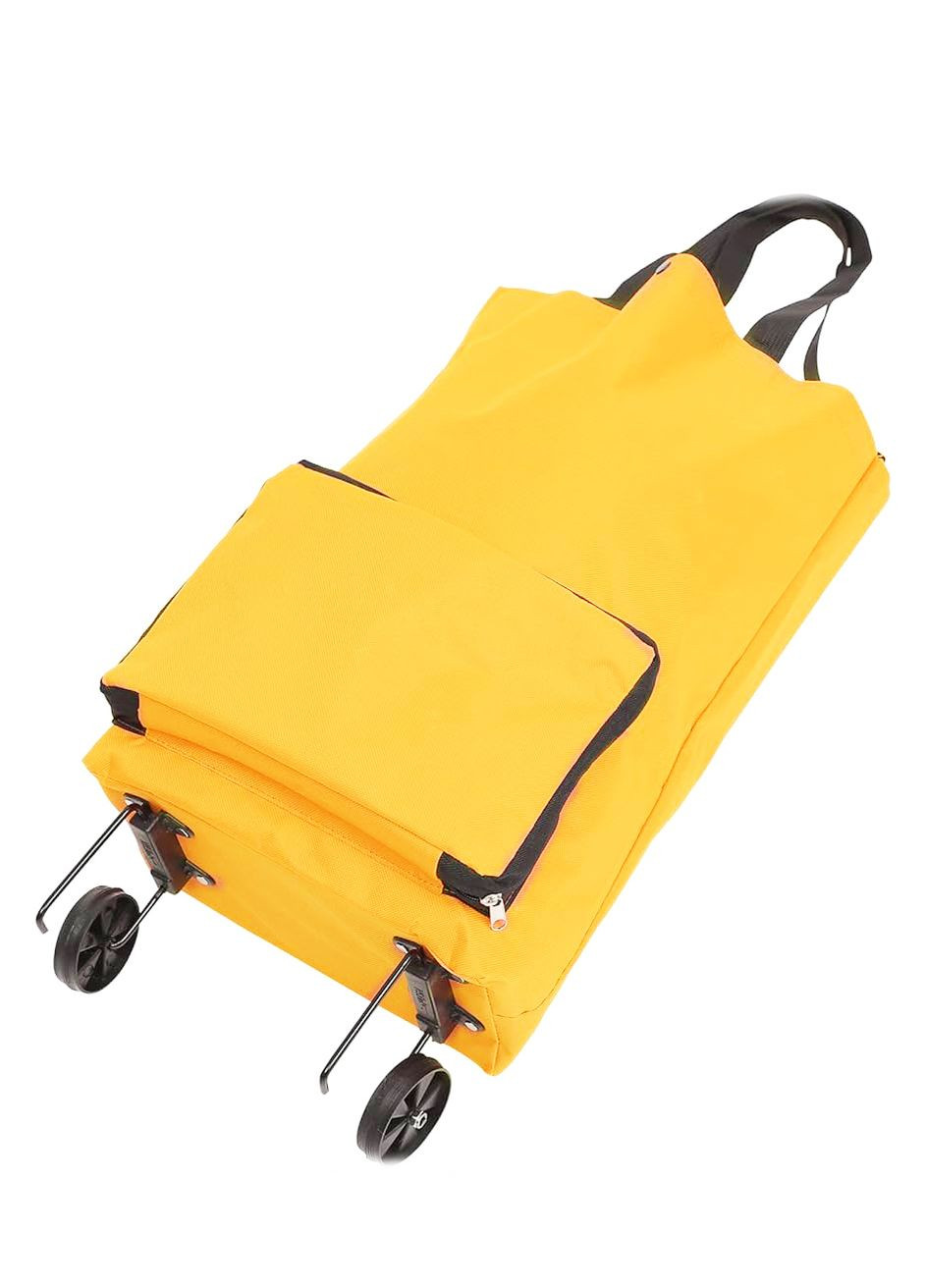 Сумка складана на колесах жовтого кольору Let's Shop (299147254)