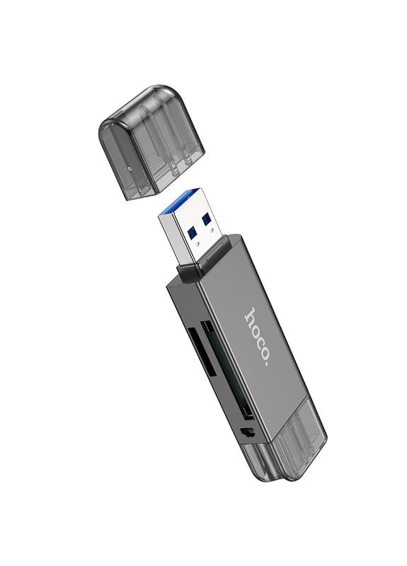 USB-хаб USB/Type-C 3.0 High-Speed Card Reader (6942007604819) Hoco HB39 (369609549)