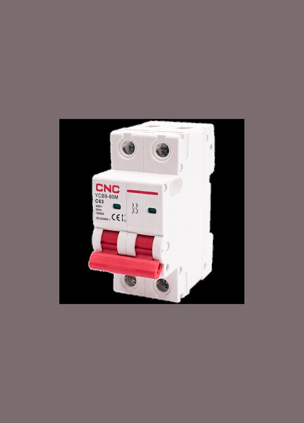 Автоматический выключатель 2P 63A 10kA "C" [Б00043996] YCB9-80M CNC (338190015)