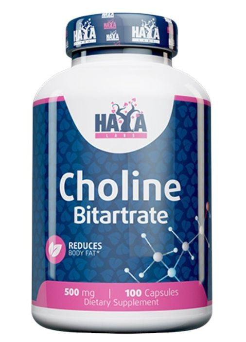 Холін бітартрат Choline Bitartrate 500 мг 100 капс Haya Labs (351863191)