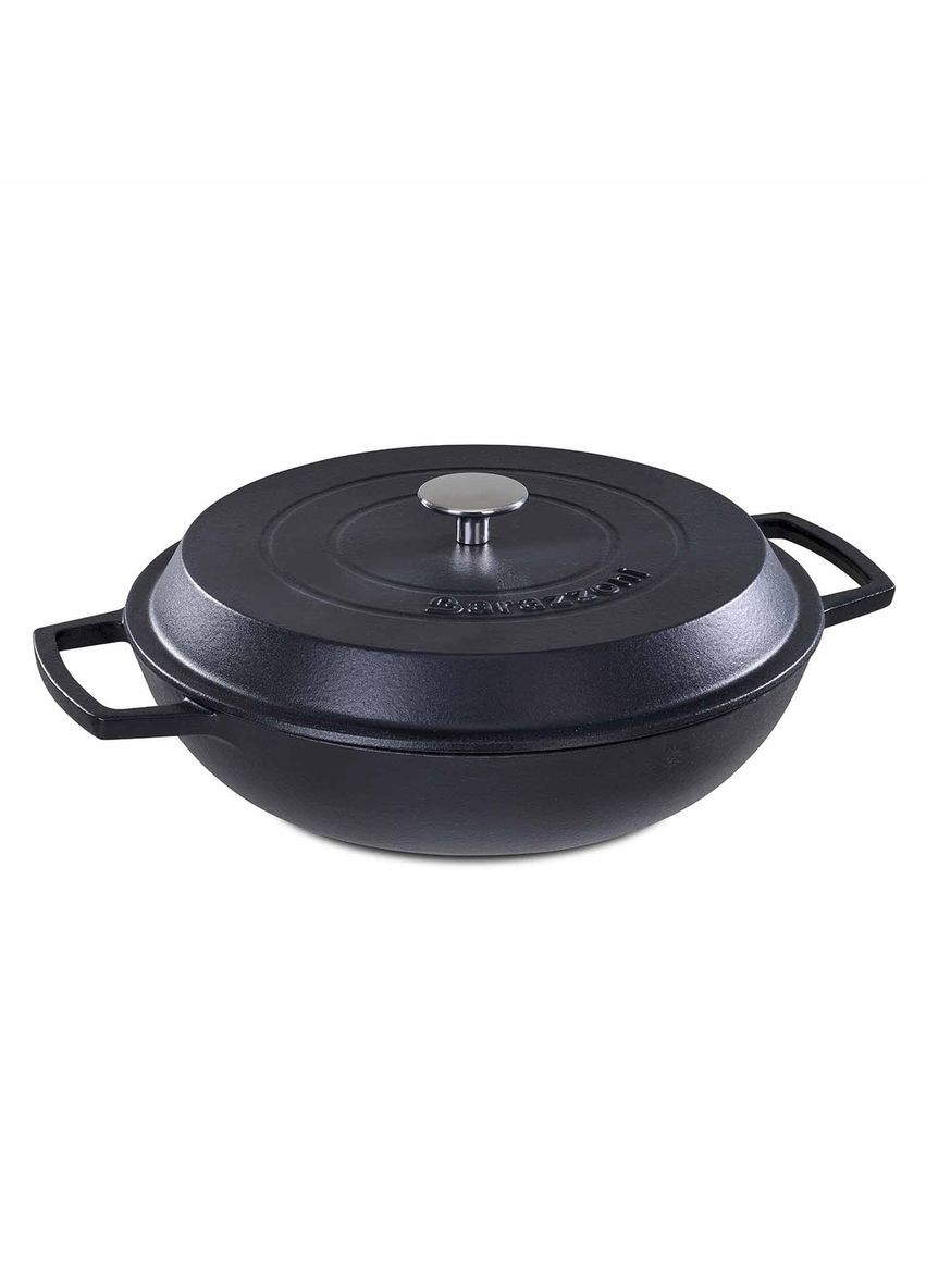 Каструля з кришкою Ghisa 80300403085 30 см 3.5 л чорна Barazzoni (348133837)