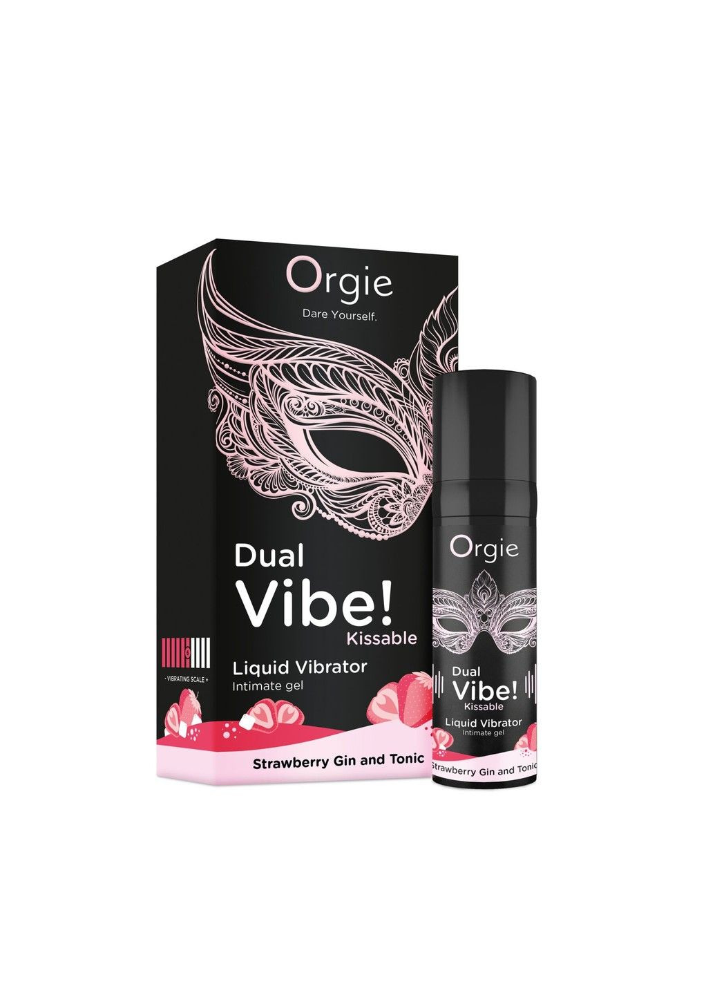 Жидкий вибратор Dual Vibe! Strawberry Gin & Tonic Kissable Liquid Vibrator, 15 мл Orgie (329447434)