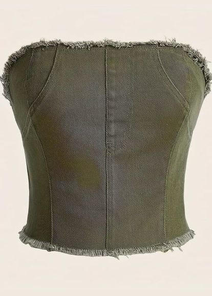 Топ джинсовый с молнией 503 No Brand (350886108)