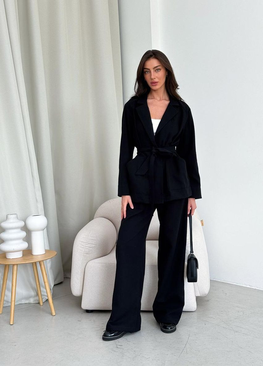 Женские брюки палаццо из хлопка и льна (ak37011p) Art Knit (334892932)