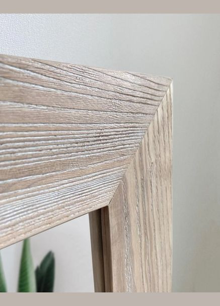 Зеркало настенное в деревянной раме Ясень 70х50 см Белый W.W.STYLE (323640187)