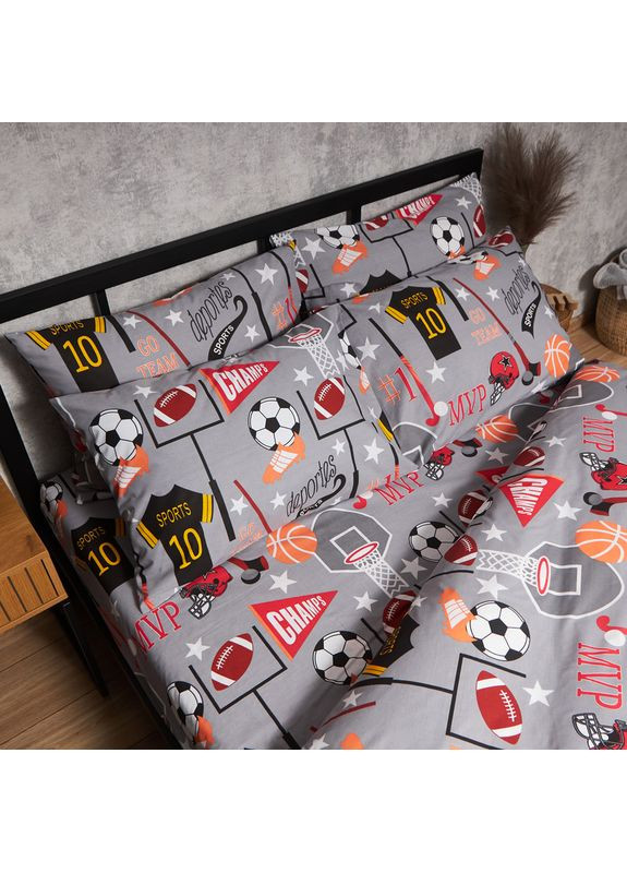 Комплект постільної білизни Бязь Gold Люкс Сімейні 160х220х2 наволочки 4х70х70 (MS-820008924) Moon&Star Champion’s Rest (356116335)