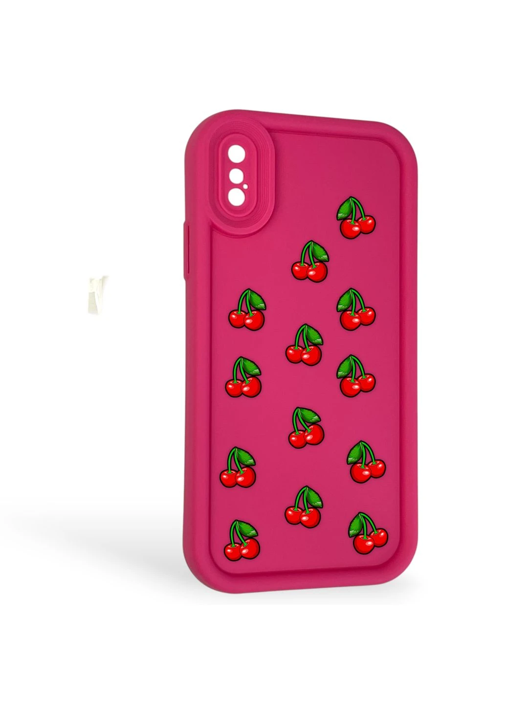 Чехол силиконовый Soft Touch с 3D принтом вишенки для iPhone XS (Полная защита камеры) Apple (378974694)