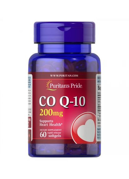 Q-SORB Co Q-10 200 mg 60 капсул Puritans Pride (351863788)