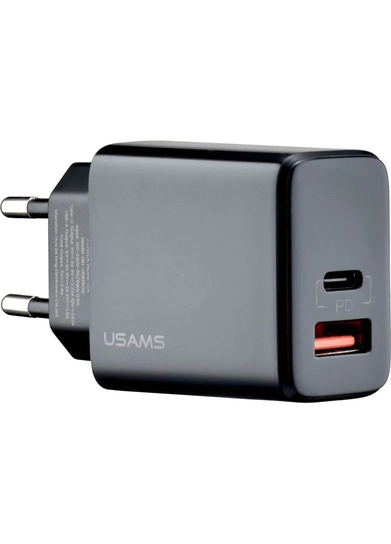 Мережевий зарядний пристрій T40 US-CC133 20W Black (CC133TC01) [160712] USAMS (399436267)