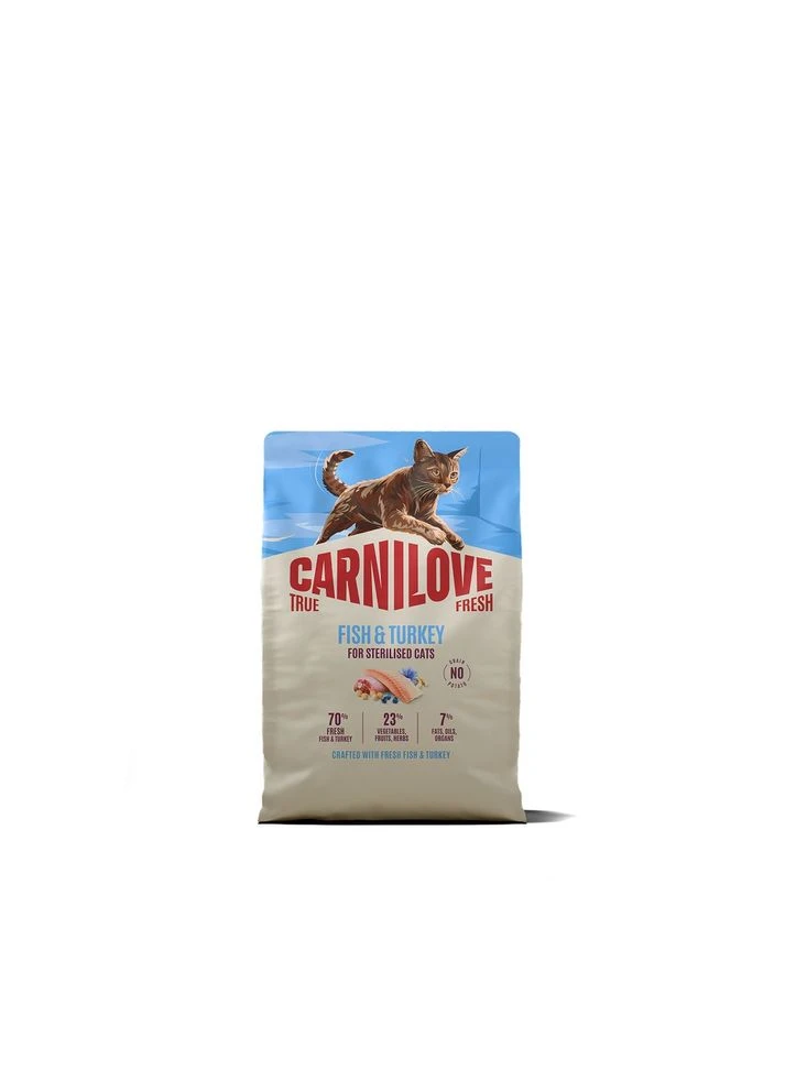 Корм сухий True Fresh Fish & Turkey Sterilised для стерилізованих котів риба та індичка 2 кг Carnilove (395634812)