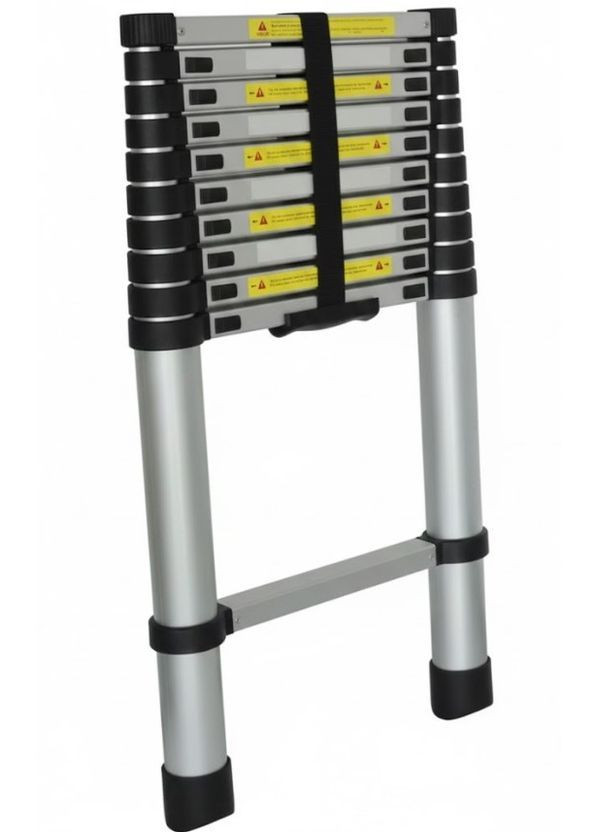 Алюминиевая телескопическая лестница-трансформер высота 3.2 м (2104618849) Stanley (370755456)