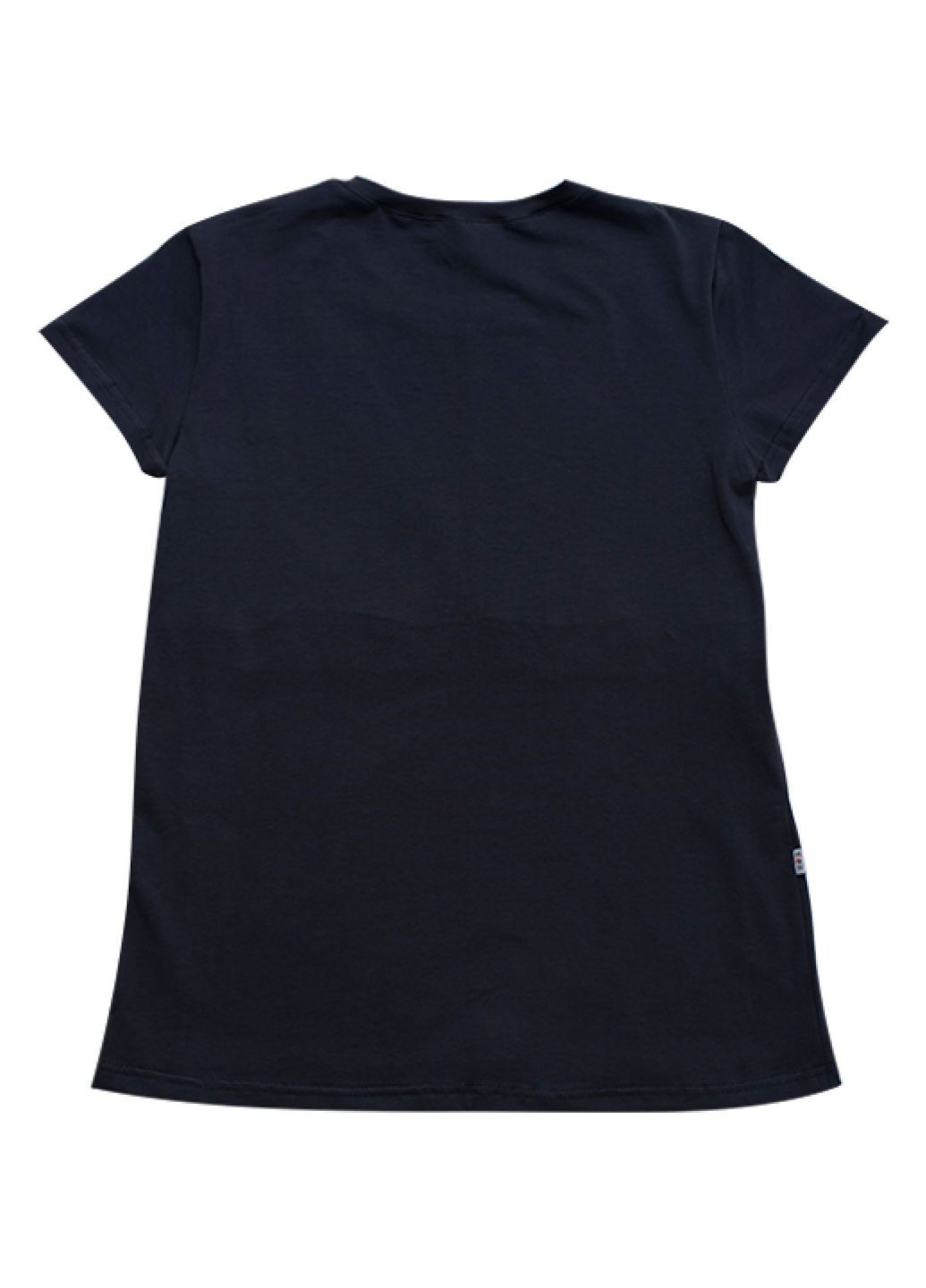 Темно-синя всесезон футболка для вагітних з секретом для годування з коротким рукавом HN