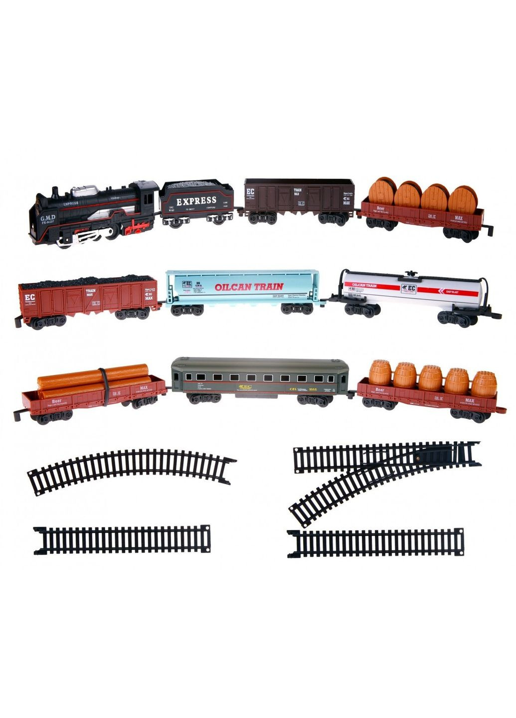 Игровой набор "Железная дорога с 9 вагонами" (190338) Maya Toys (290841083)