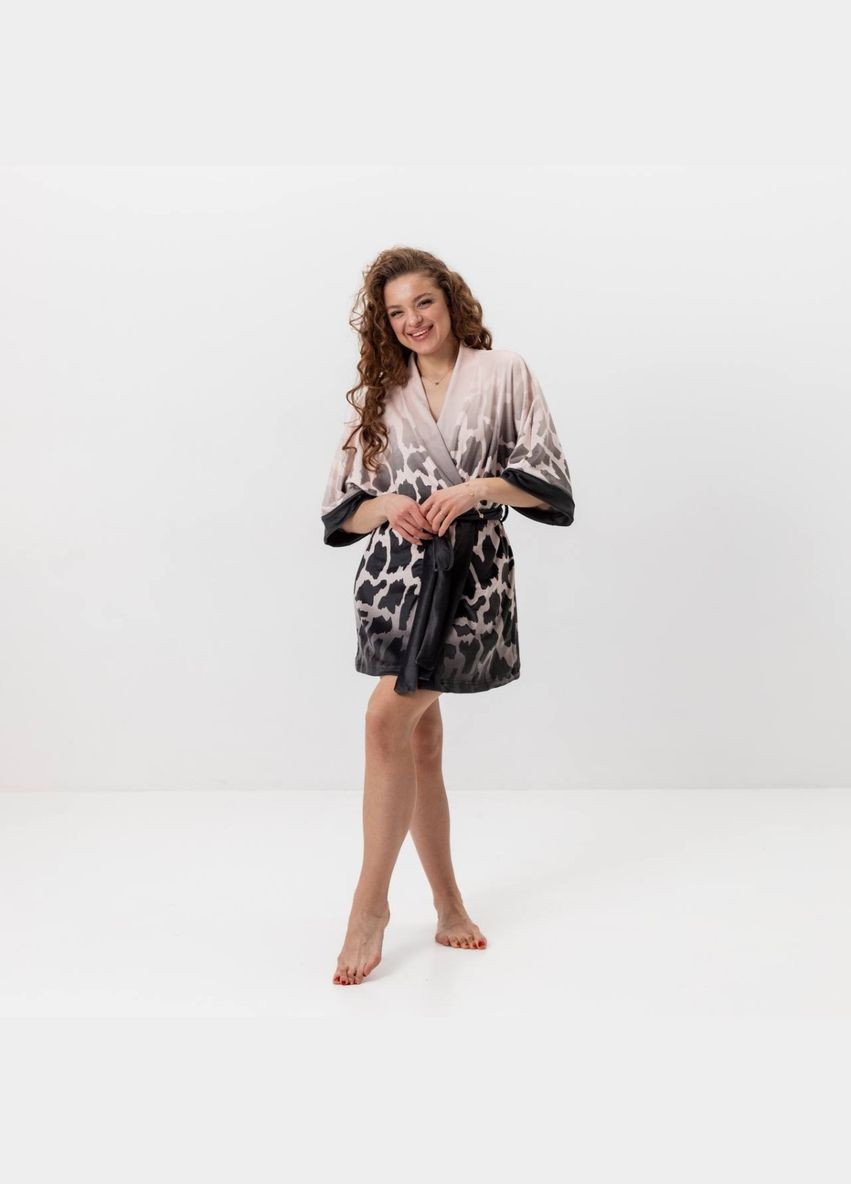 Халат женский из плюшевого велюра Нежность 3449_L 16081 FlexDress (364498768)