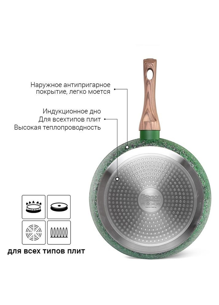 Сковорода без кришки Malachite 24 см 14309 Fissman (319663045)