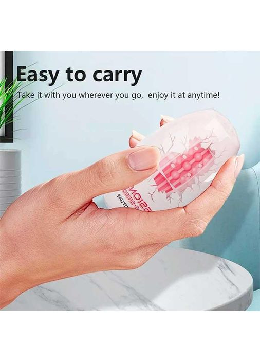 Яйце-мастурбатор рожевого кольору з еластичного та м'якого медичного силікону для чоловіків Pretty Love (360604292)