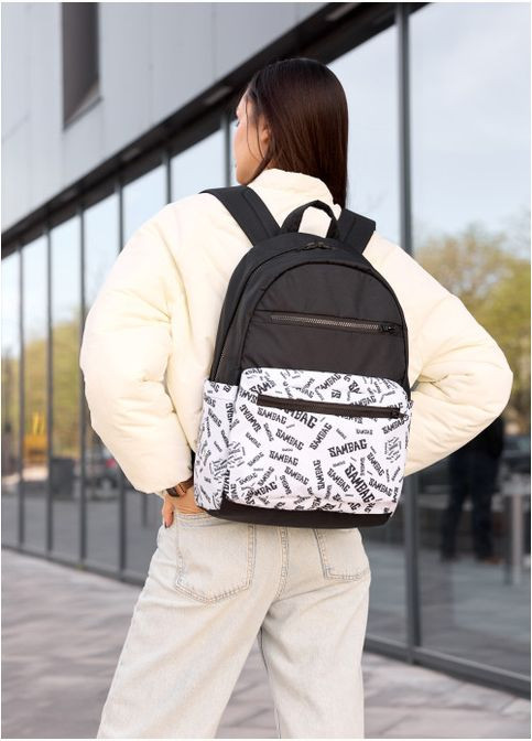 Женский рюкзак Zard SM Black White Sambag (302519050)