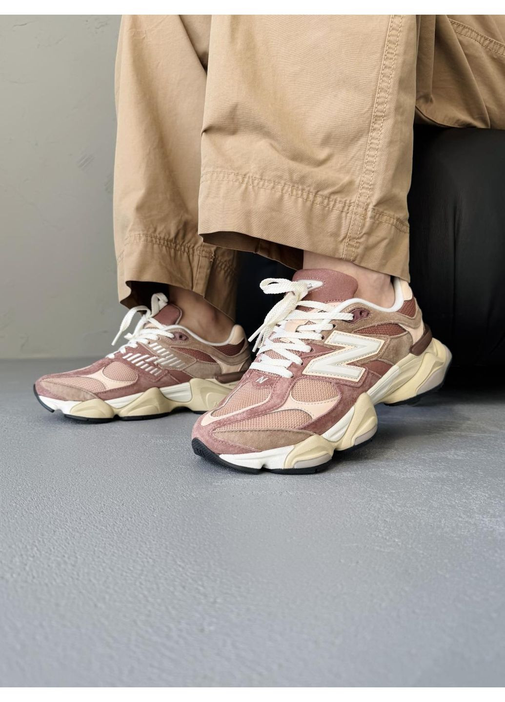Комбіновані Осінні кросівки чоловічі new balance 9060 brown caramel нью беланс 9060 No Brand