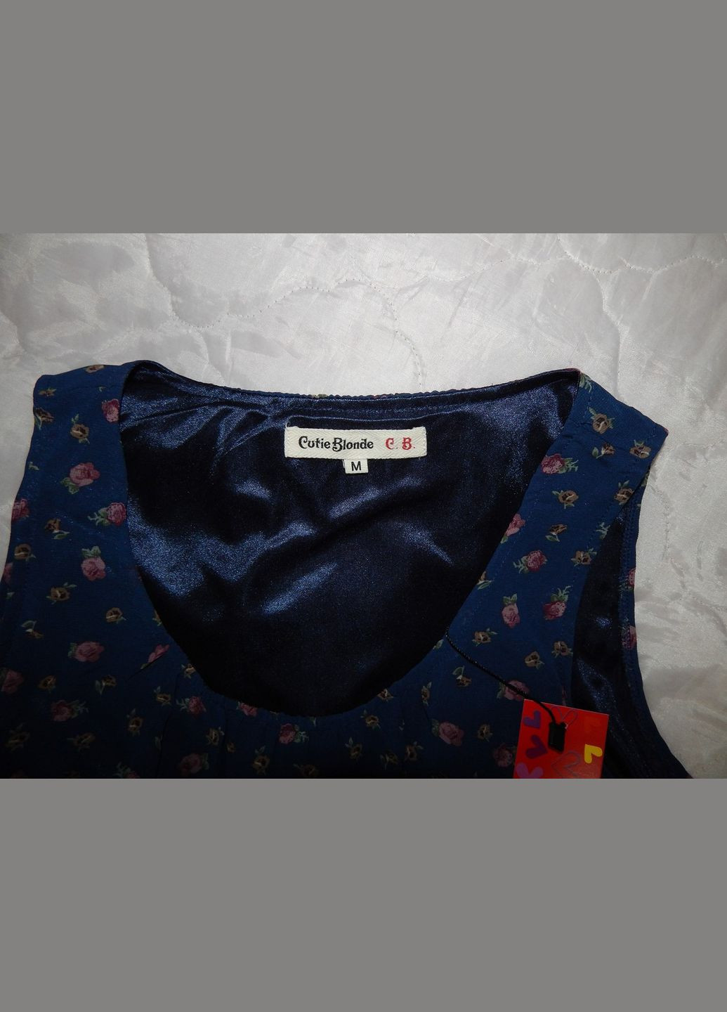 Синее повседневный летнее женское летнее платье на подкладке cotie blonde р.4648 012жс (только в указанном размере, только 1 шт.) No Brand