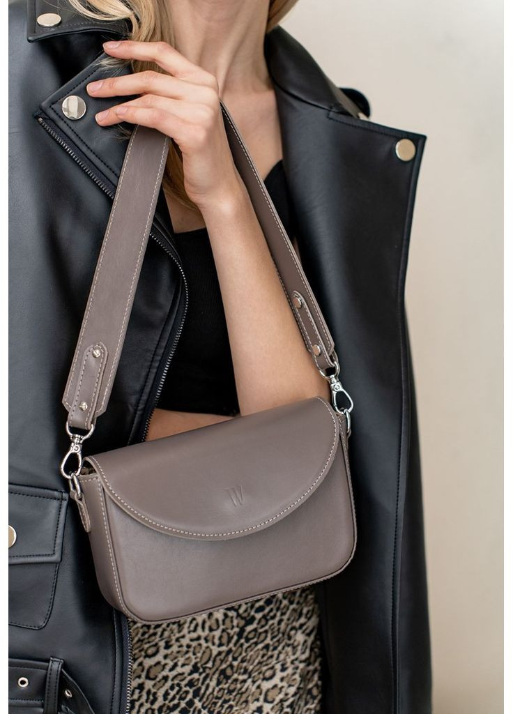Женская кожаная сумка Molly темно-бежевая (мокко) The Wings (348359080)
