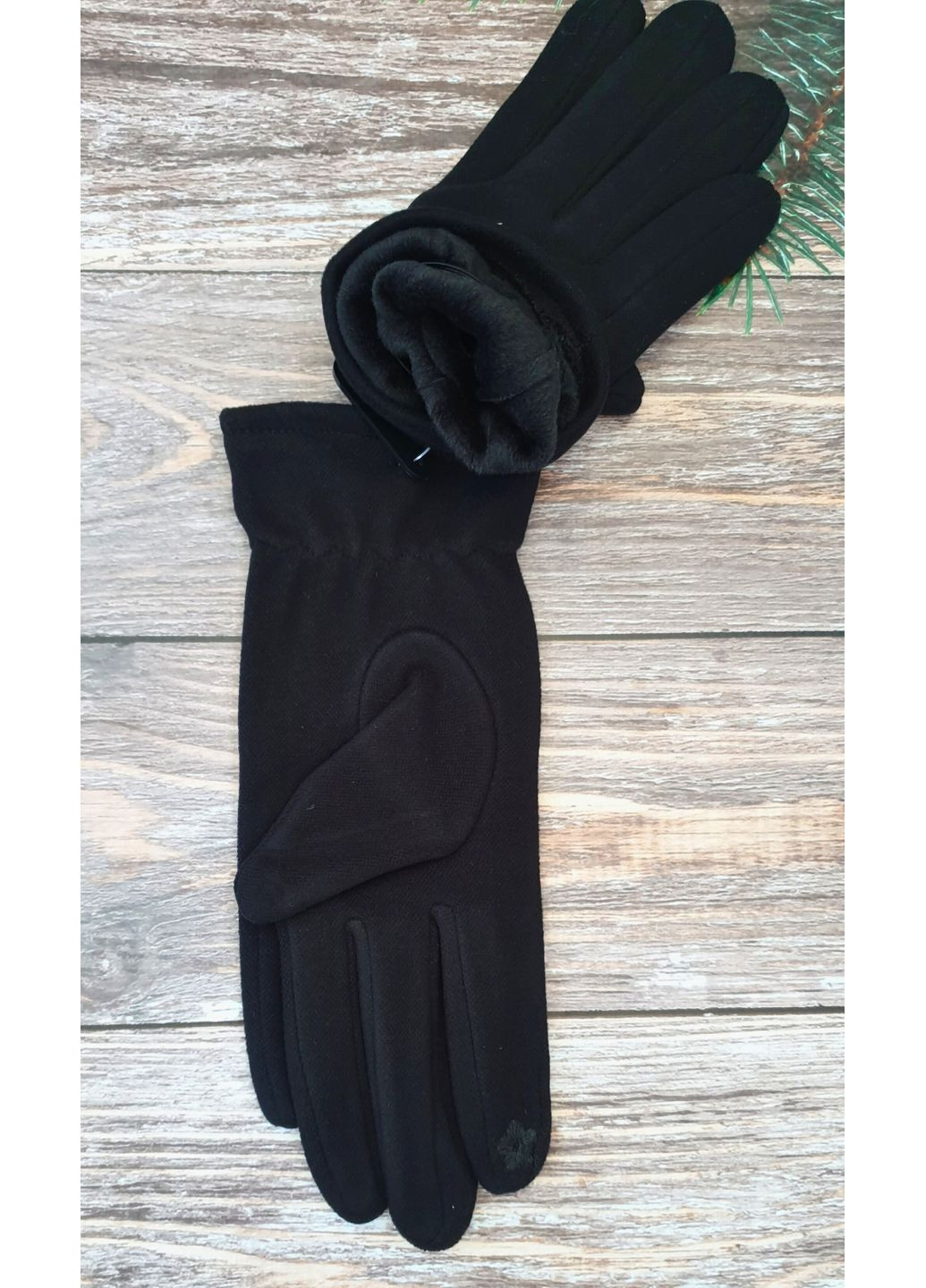 Женские перчатки из пальтовой ткани на флисе, сенсорные No Brand (355796734)