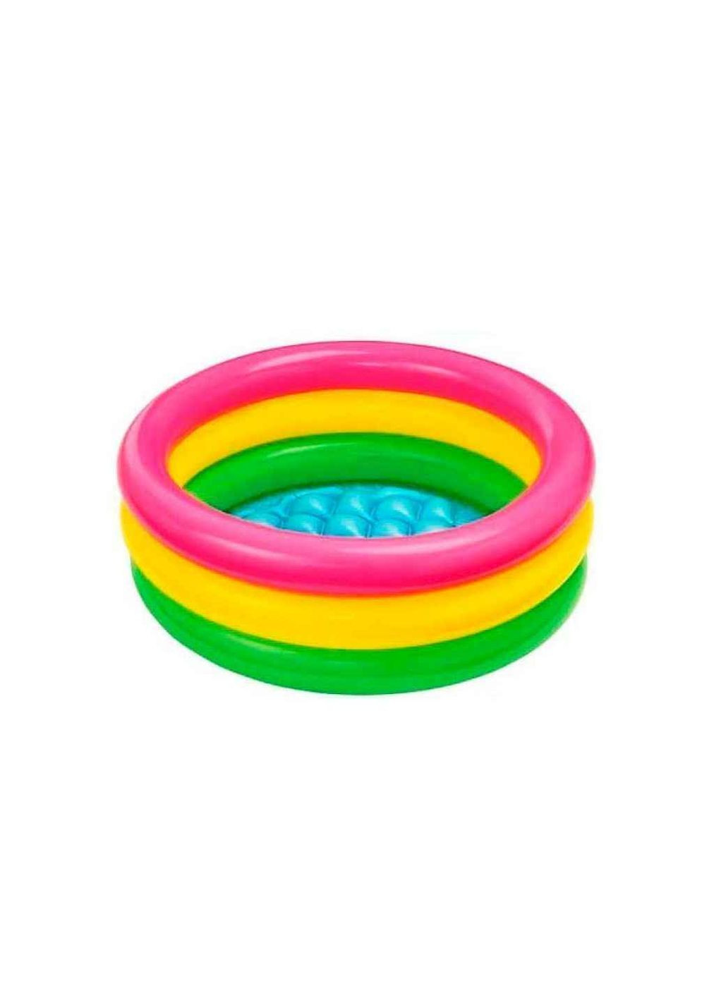 Бассейн детский 61*22см Разноцветный 28л 57 107 Intex 3 кільця (357216220)