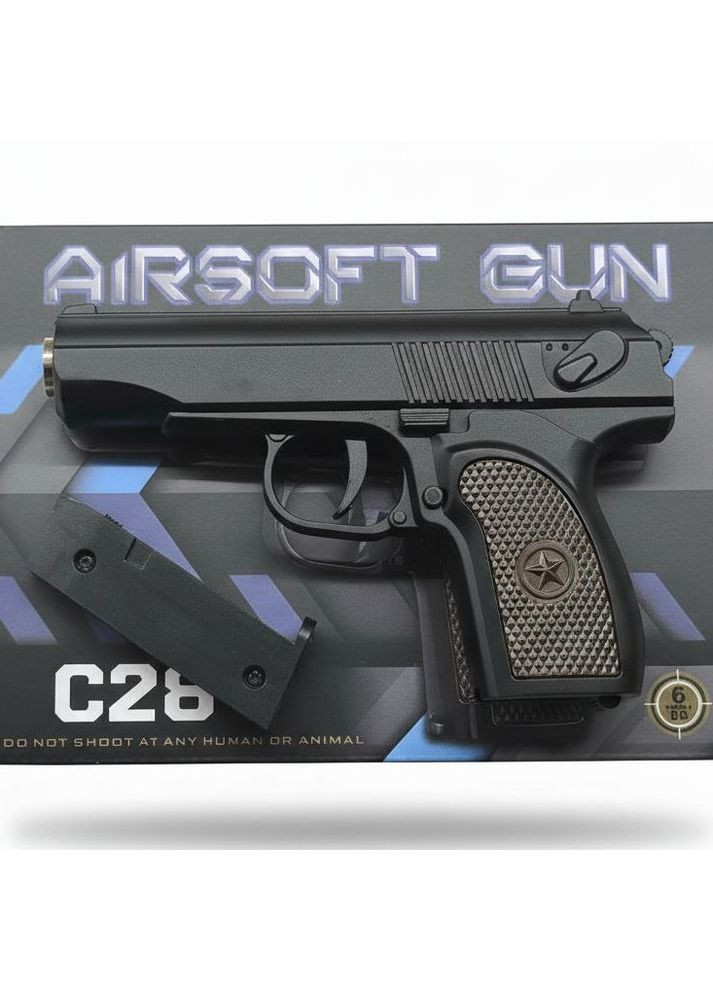 Страйкбольний металевий пістолет Макарова ПМ С28 кульки 6 мм Galaxy (367592479)