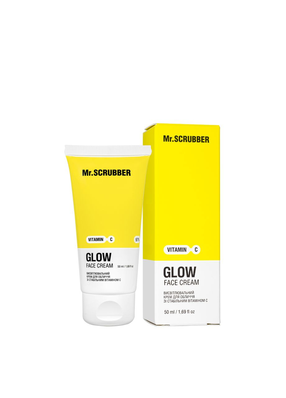 Mr. Scrubber Крем для обличчя Mr.Scrubber Glow Face Cream з витамином С висвітлювальний 50 мл — Крем, Україна (366304447)