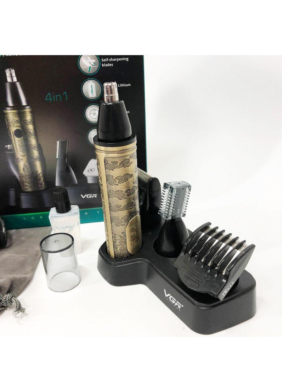 Електробритви для чоловіків SHAVER VGR 4 в 1 V-621, Бритва електрична JY-681 з насадками No Brand (351486148)