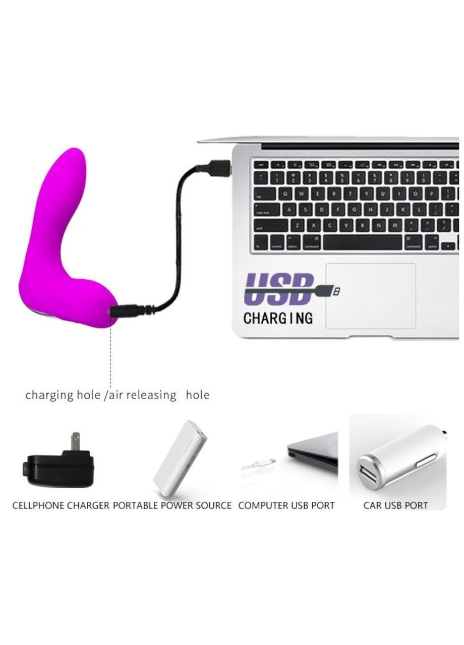 Анальный стимулятор массажер простаты фиолетовый с надувной функцией и вибрацией Leonard LyBaile (363041421)