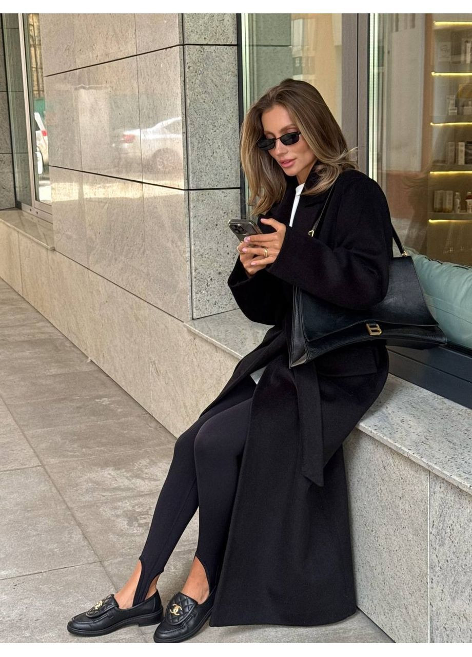 Черное демисезонное Пальто WOGUE MAXI, цвет Черный milirud