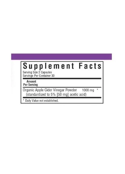 Трави Яблучний оцет, Apple cider vinegar, 60 вегетаріанських капсул (BLB0982) Bluebonnet Nutrition Яблочный уксус, Apple cider vinegar, 60 вегетариа (401657602)
